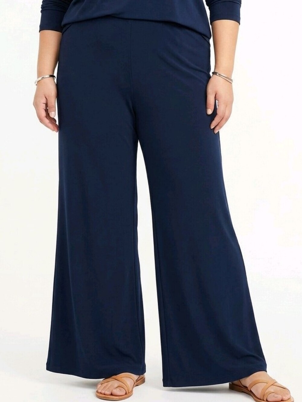Suzanne Betro Elastic Waist Wide Leg Pants Size 4X